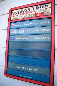 マックのポテトとドリンクしかないメニュー